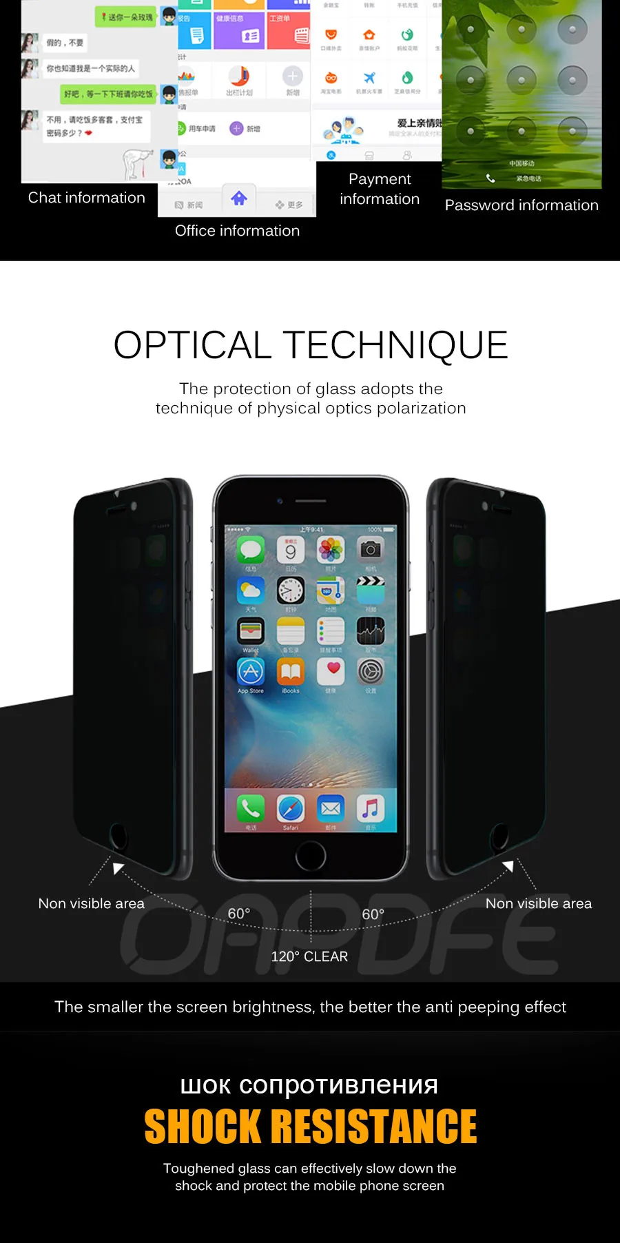 Антишпионское закаленное стекло для iPhone X, XR, XS, 11 Pro, Max, Защита экрана для конфиденциальности iPhone 8, 7, 6, 6S Plus, 5S, SE, защитное стекло, пленка