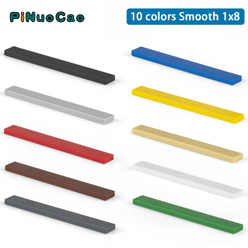 

PINUOCAO 20 штук, строительные блоки, кирпич детали гладкие 1x8 4162 классический строительный блок игрушки оптом для детей совместимы с логотипом