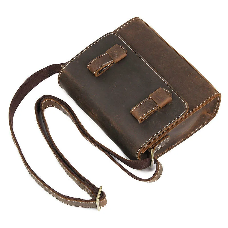 Женская сумка-мессенджер из коровьей кожи сумки через плечо Crazy Horse Винтаж Малый