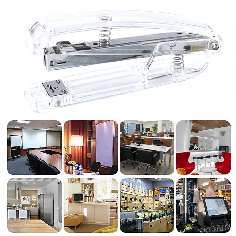 

Home Office Tacking Stationery School Portable Manual Stapler Book Sewer Bookbinding Machine Universal Student Transparent