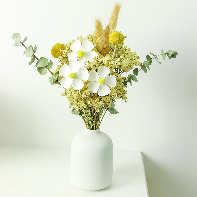 Сушеные листья эвкалипта в виде хвоста кролика розового золота украшение из