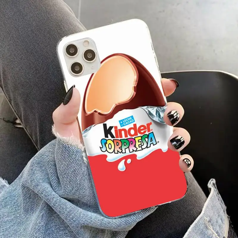 YNDFCNB New Trolly egg KINDER JOY Surprise Phone Case for iphone 13 11 12 pro XS MAX 8 7 6 6S Plus X 5S SE 2020 XR case