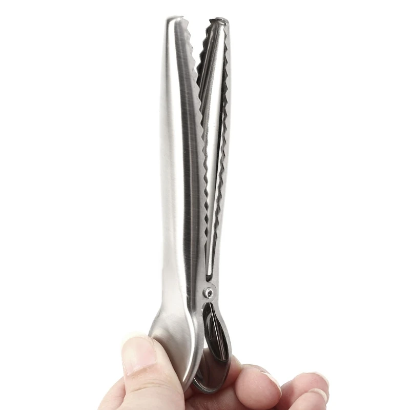 

P82C Portable Stainless Steel Food Storage Bag Sealer Sealing Clip Kitchen Clamp Tool