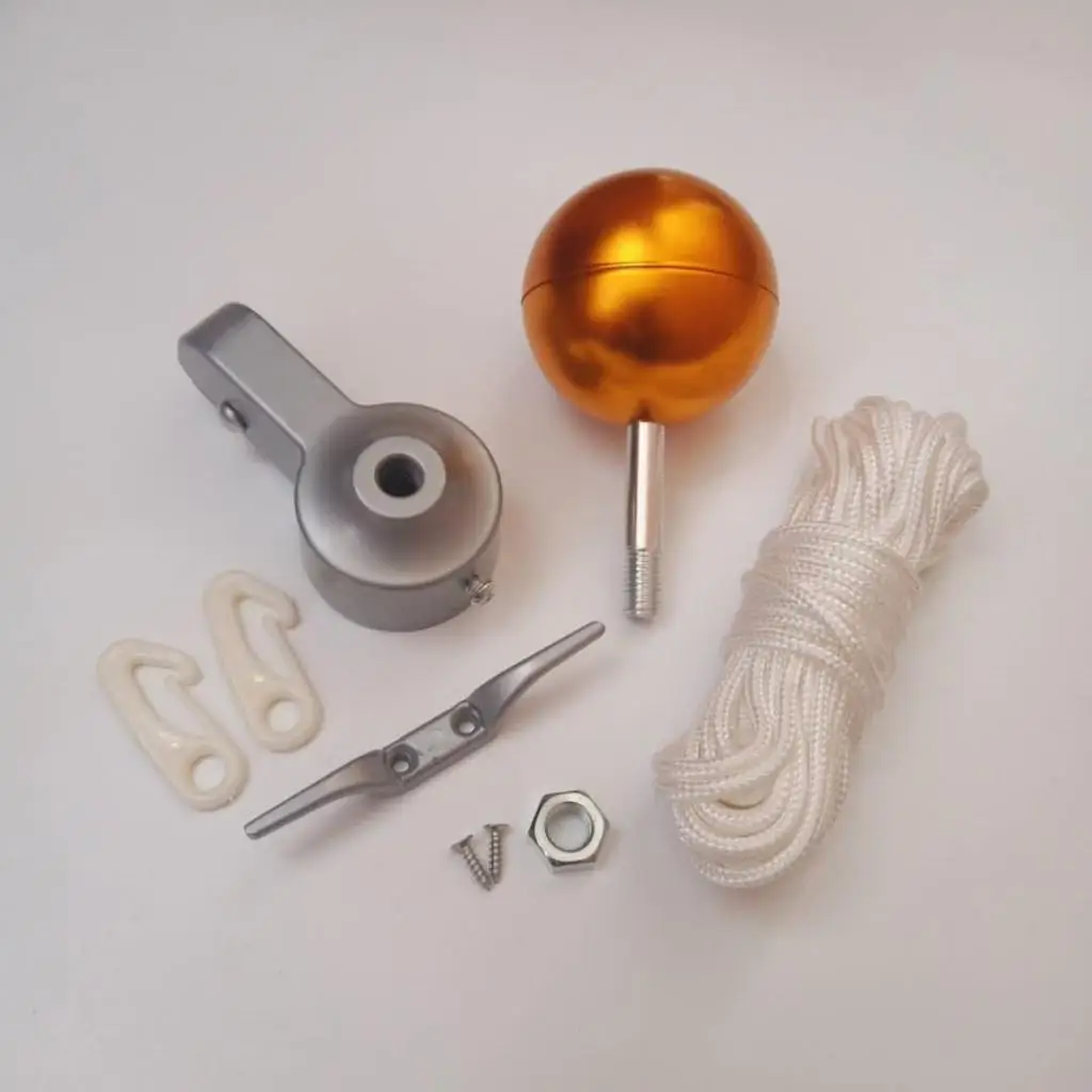 Все в одном флагшток запасные части 2 дюймовый шкив для грузовика Золотой шарик и