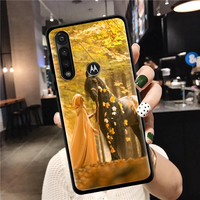 

Running Horse Animal for Moto G8 G9 Play E7 Plus Power Lite One Fusion E6s Edge G Stylus Phone Case Silicone Shell Coque