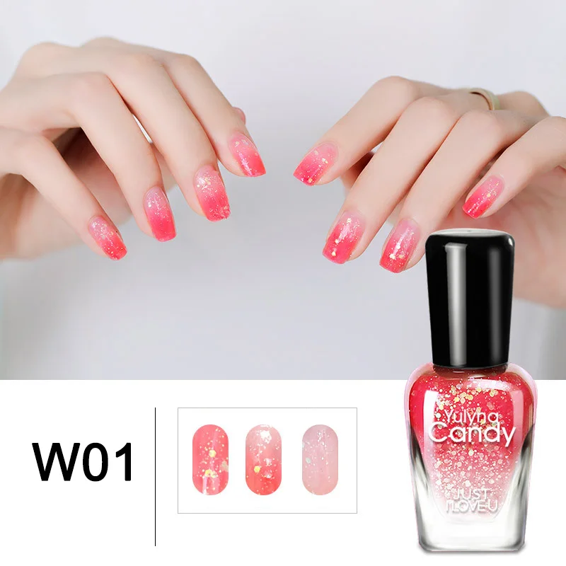 Лак для ногтей меняющий цвет стойкий нетоксичный Быстросохнущий Маникюр женщин