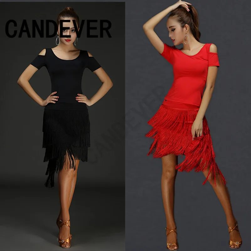 Женская юбка для латинских танцев сексуальный топ костюм самбы Танго с