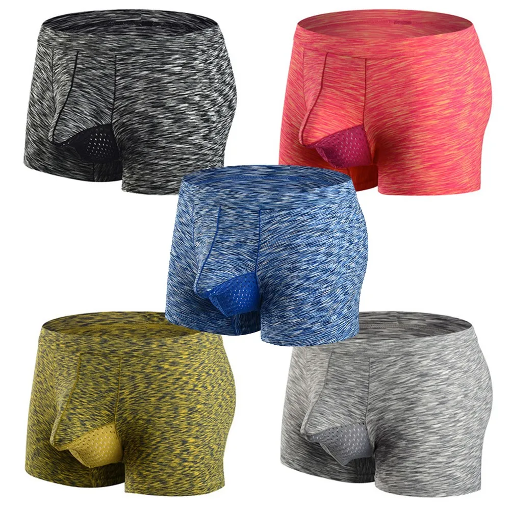 

Men's Ice Silk Underpants U Pouch Briefs Underwear Breathable Mesh Trunks Underpants Erotic Lingerie Jockstrap Quick Dry Briefs