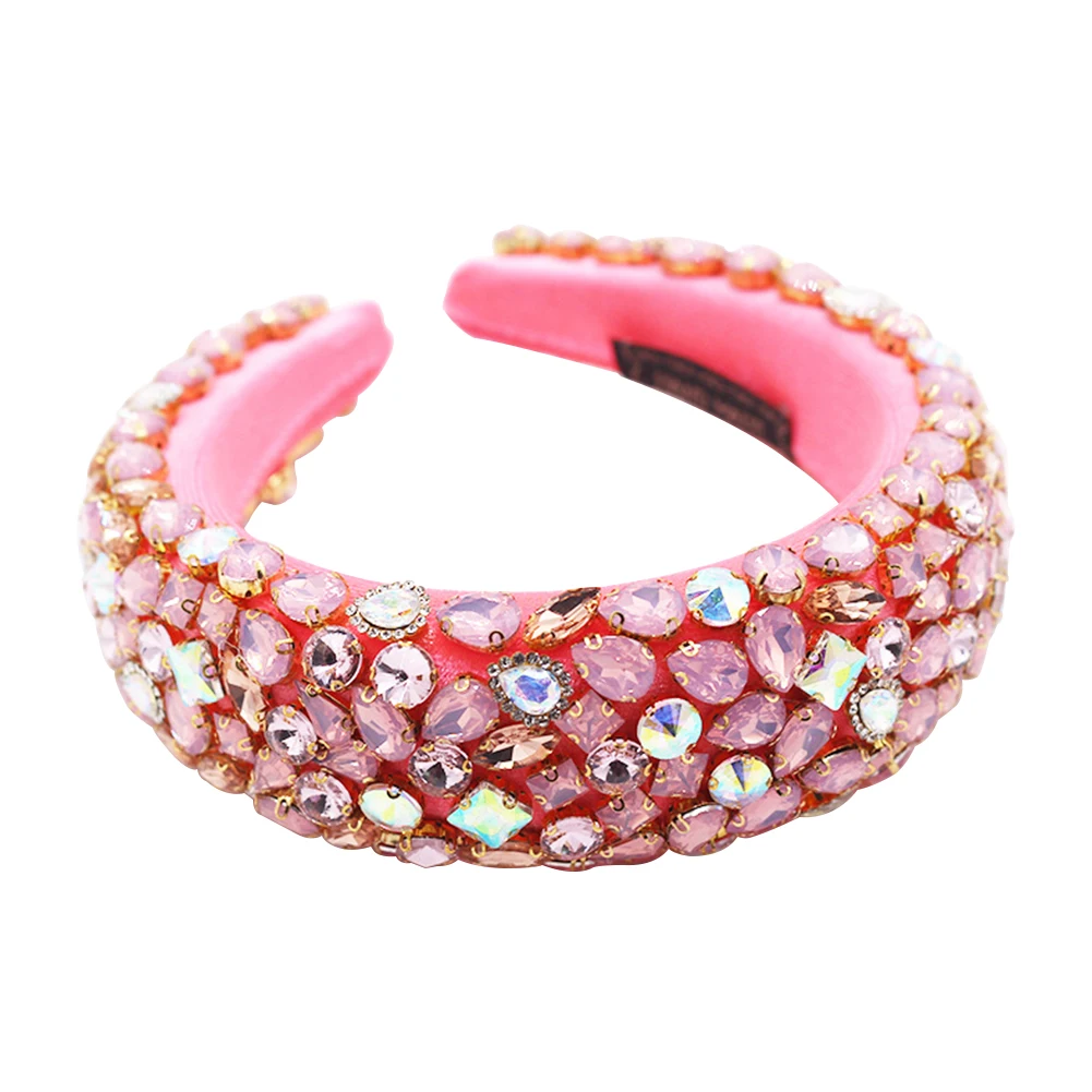 Женские Стразы повязка на голову из искусственного бархата с подкладкой в стиле