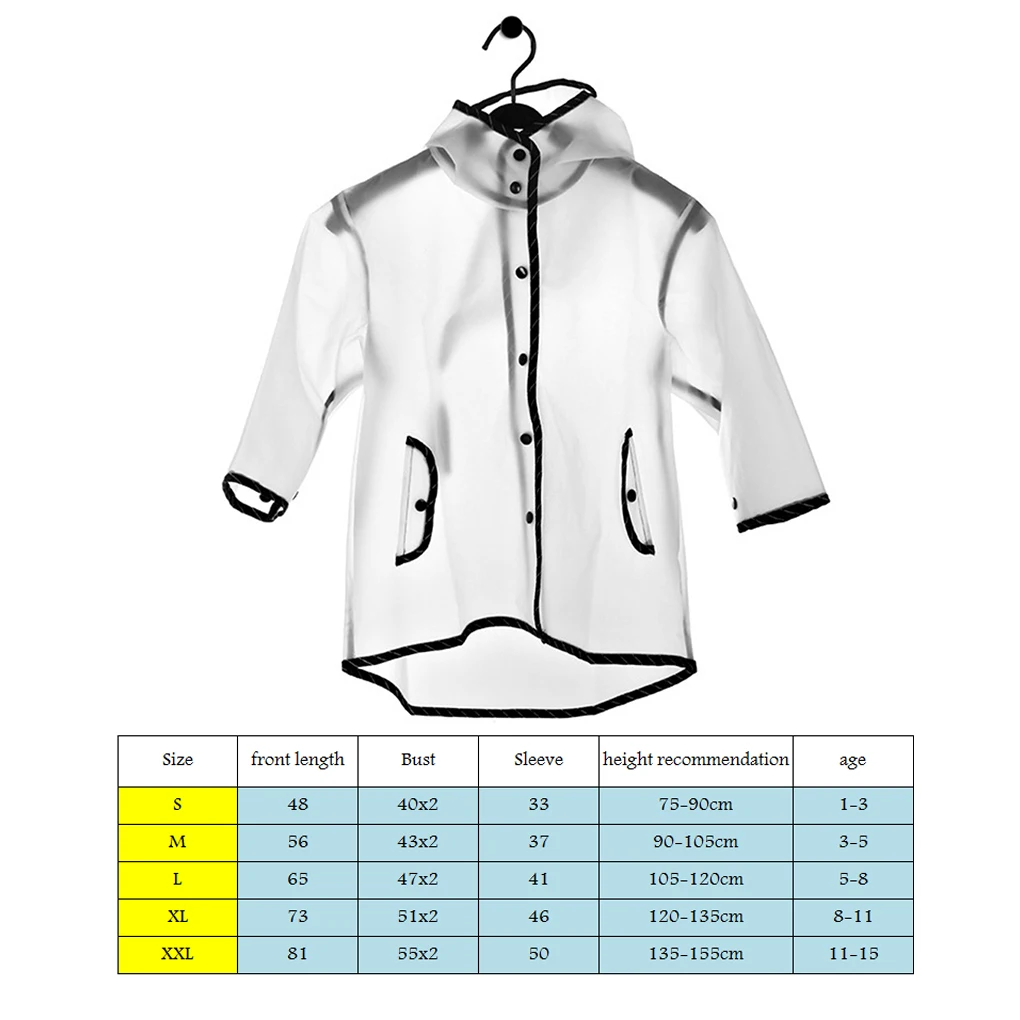 

Boy Girl Children Hooded Raincoat Waterproof Silk Transparent Raincoat Kids Tassel Pointy Hat Clear Rain Coat Rainwear