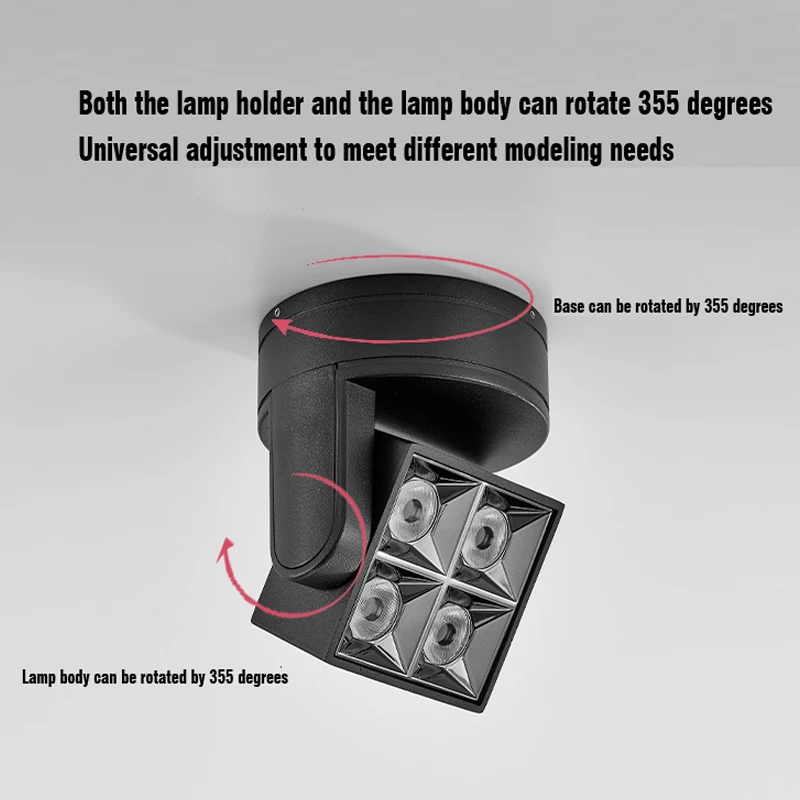 Новый Белый Черный квадратный светодиодный настенный светильник поверхностного