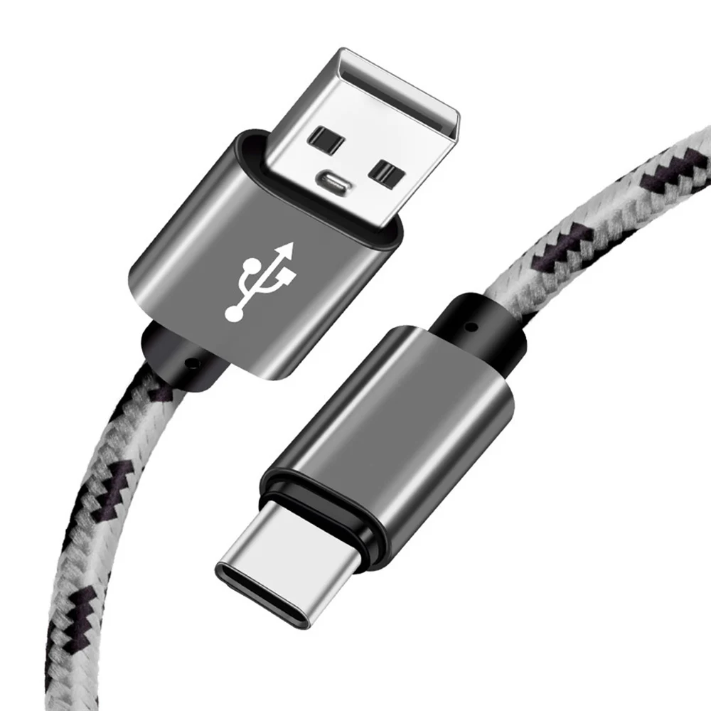 Gray 3A usb type-C кабель 1 м 2 м 3 м Быстрая зарядка type-C USB кабель для samsung S10 S9 S8 xiaomi redmi note 7 QC 3,0 кабели для мобильных телефонов - Цвет: Gray