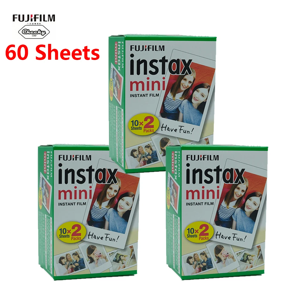 Белая Мини пленка 10 60 листов для камеры Мгновенной Печати Fuji Instax Mini