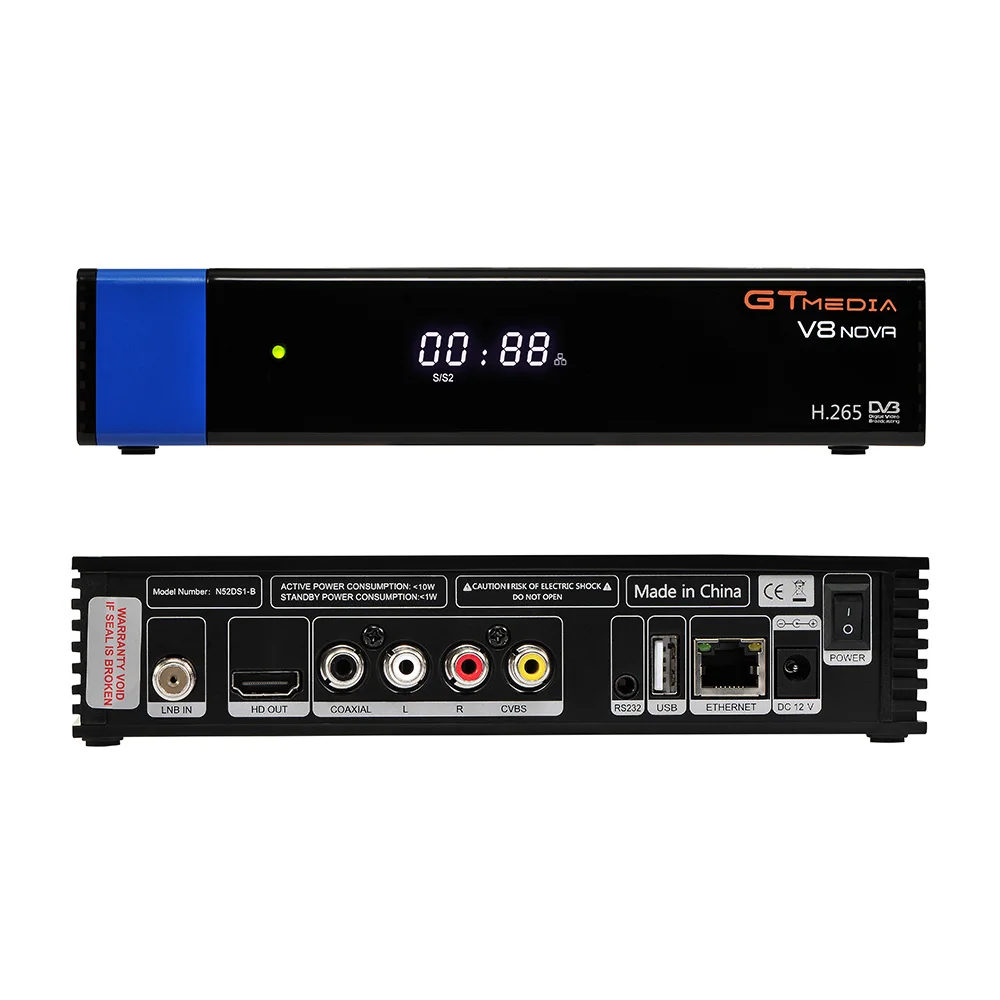H.265 телеприставка с RJ45 встроенной поддержкой Wi Fi Powervu Biss CS Youtube DVB S2 HD GTMedia V8 NOVA