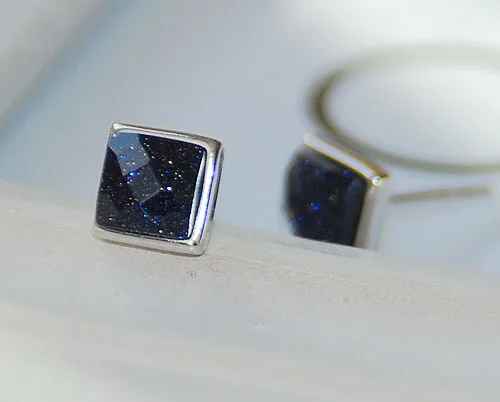 Женские квадратные серьги из стерлингового серебра 925 пробы новый дизайн милый