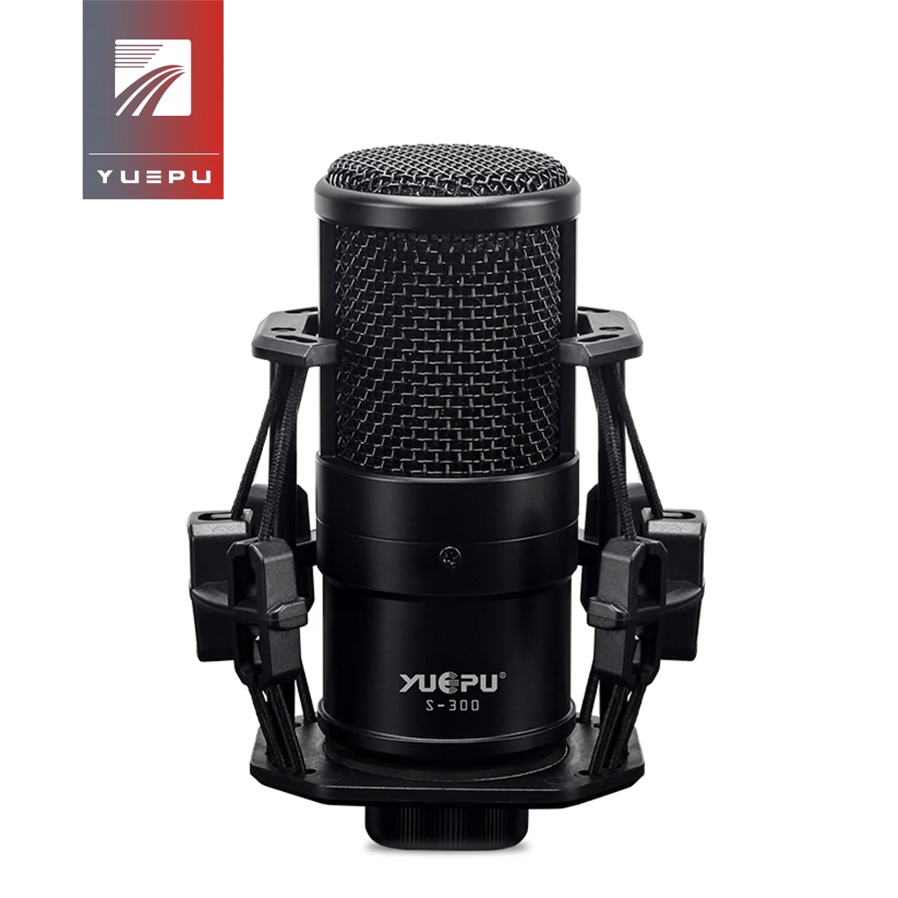 YUEPU S-300 Профессиональный конденсер, микрофон, аудио Запись студии вещания Phantom Мощность 48V