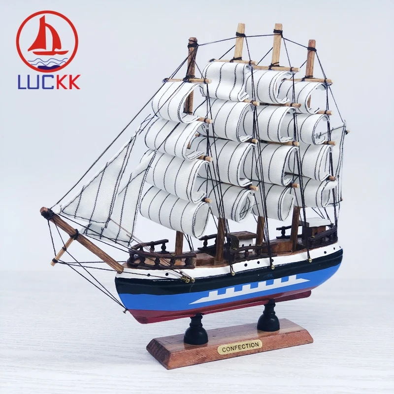 LUCKK 24 см деревянная Парусная фигурка красочное моделирование творческие поделки