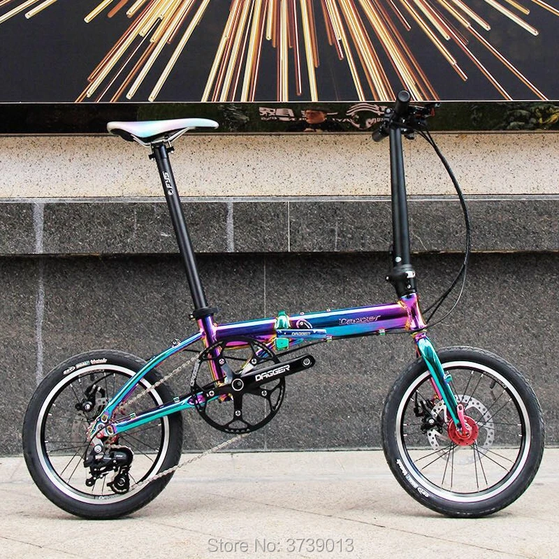 Дисковый тормоз 16 дюймов Кинжал складной велосипед алюминиевый сплав детский