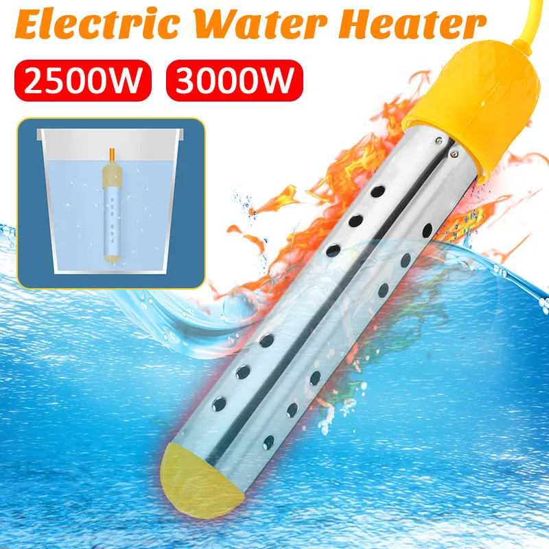 

Portable 3000W Floating Electric Heater Boiler 220V Water Heating Element Portable Immersion Suspension Bathroom Swimming Pool