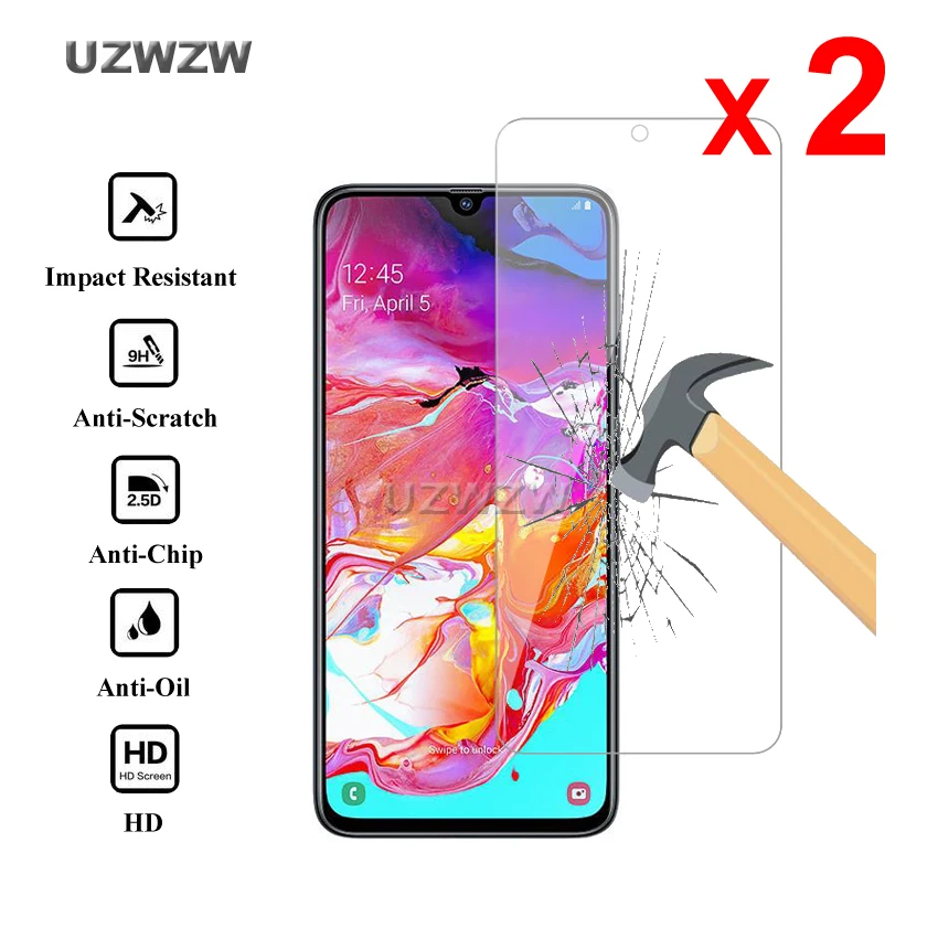 2 шт Премиум Закаленное стекло для samsung Galaxy A70 A70s защитное закаленное стекло для экрана для samsung A70 A70s стекло