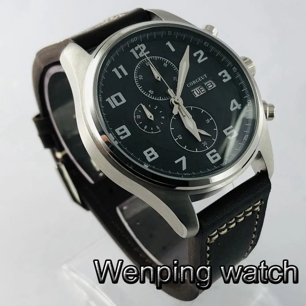 Мужские кварцевые часы с хронографом 41 мм | Наручные