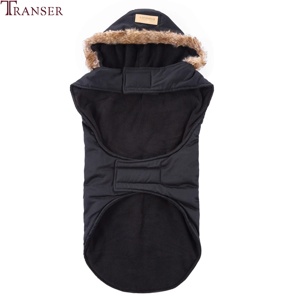 Transer Golden Retriver, Большие куртки для собак, искусственный мех, верхняя одежда с капюшоном, зимняя теплая одежда для собак, одежда для маленьких, средних и больших собак 9822