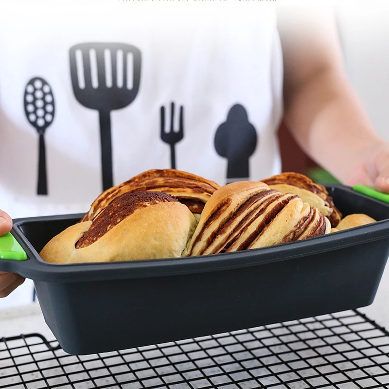 

Kitchen Silicone Two-color Toast Bread Mold Color Diy Cake Mold Baking Bread Form Toast Loaf Pan Non-Stick Cake Mold