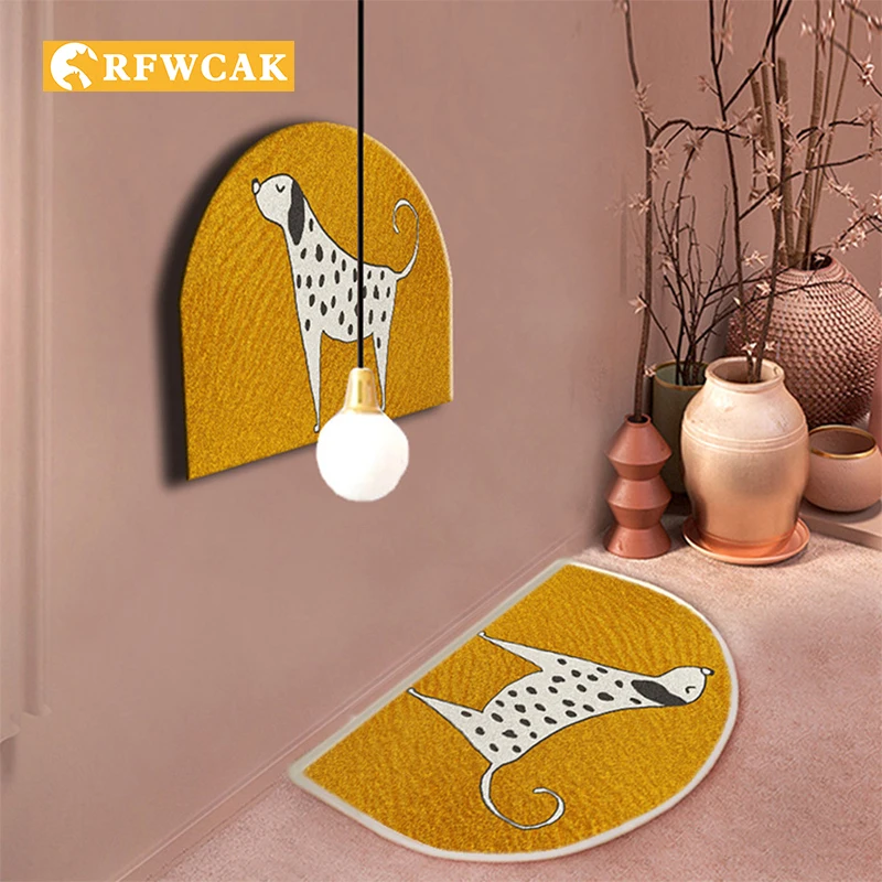 

Nordic Light Luxury Bathroom Foyer Floor Mat Bedside Toilet Plush Soft Carpet Home Decor Kitchen Non-slip Absorbent TatamiCarpet
