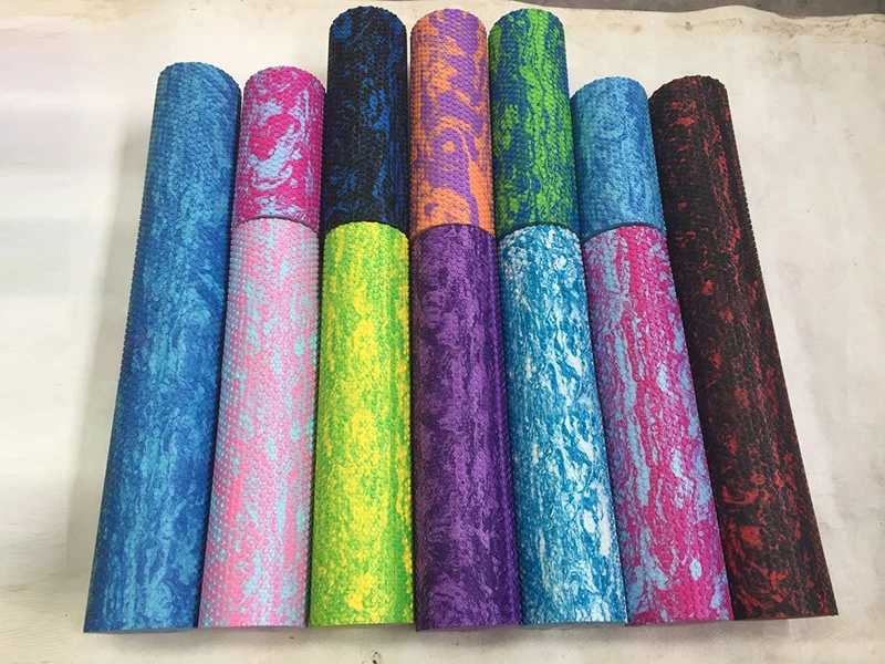 Мягкая разноцветная стойка для йоги из ЭВА радужной расцветки товары фитнеса