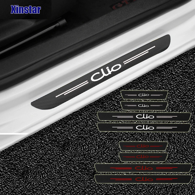 

4pcs Carbon Fiber Car Sticker For Renault Dacia Clio