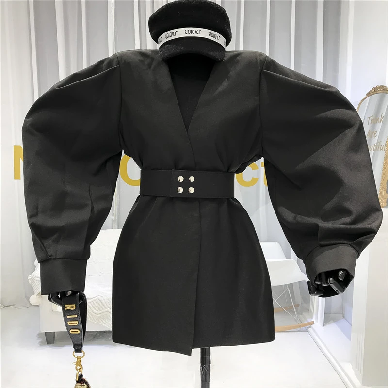 2020 осенний костюм balzer корейский винтажный Блейзер пальто для женщин на шнуровке