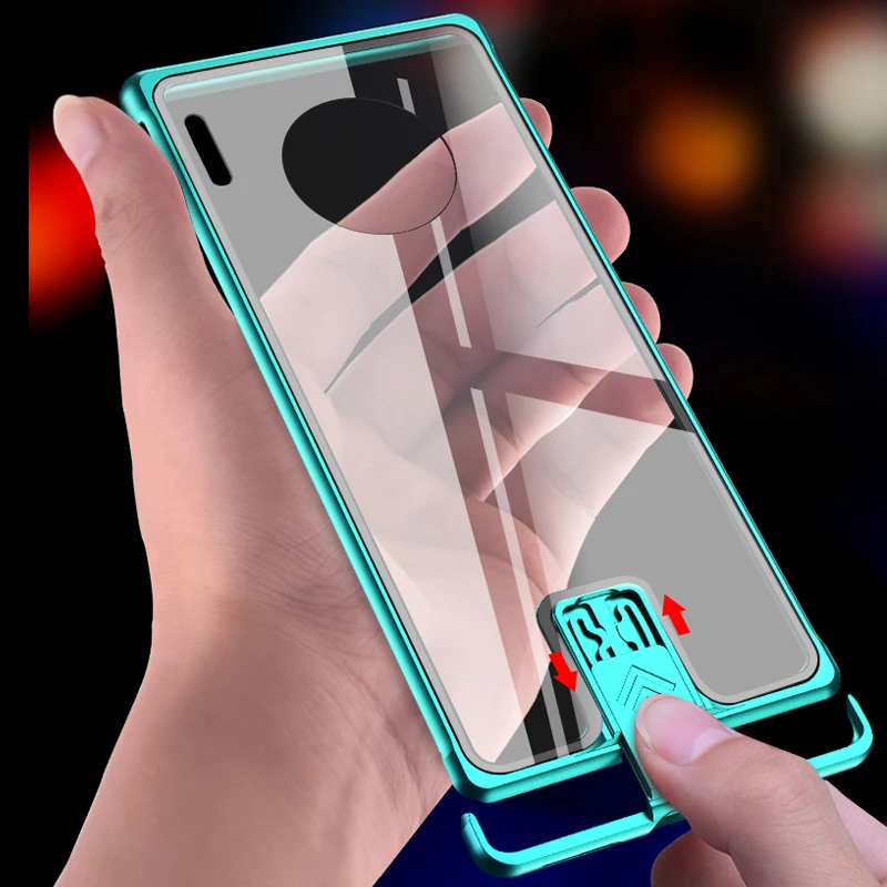 Роскошный Алюминиевый металлический корпус из закаленного стекла задняя крышка