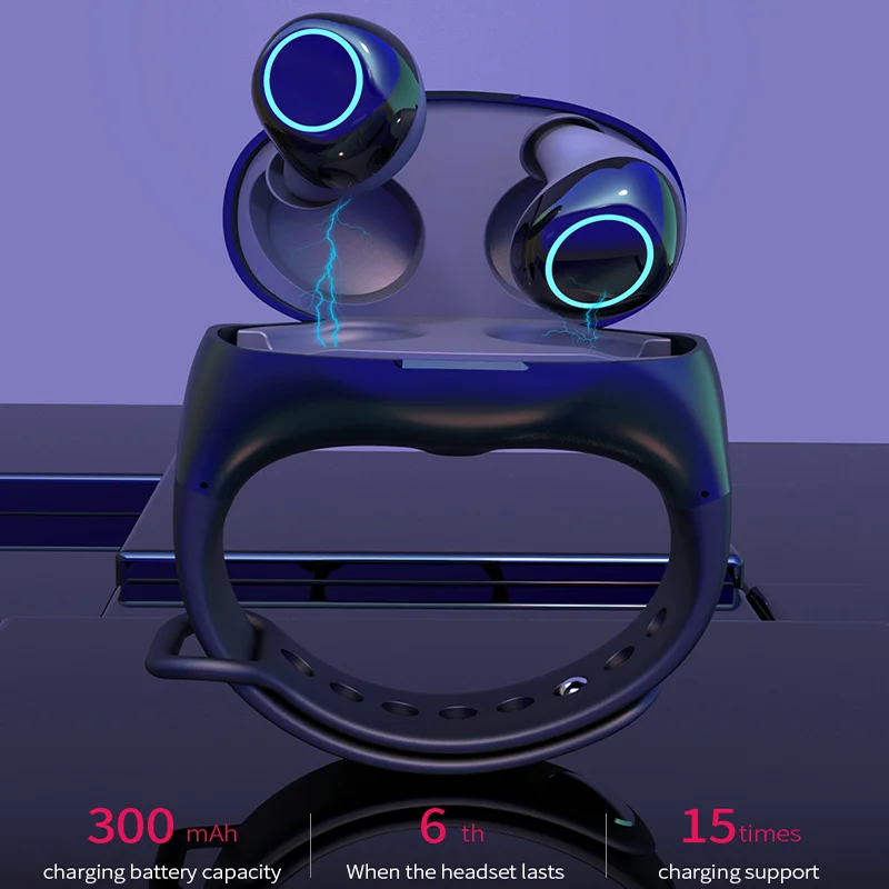 

foldable wireless best studio headset headphones Smart bracelet handsfree wireless bluetooth 5.0 Earphone