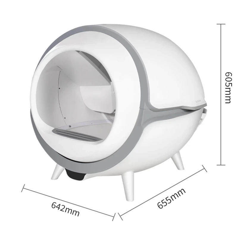 

Automatic WIFI Self Cleaning Cat Litter Box Cat Sandbox Closed Tray Toilet Rotary Training Detachable Bedpan Smart Litter Box