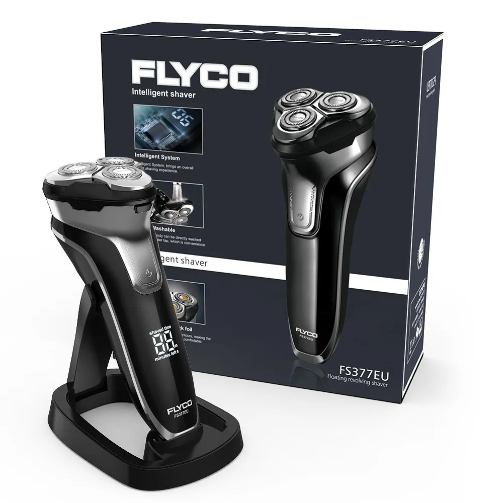 

Flyco FS377EU Electric Shaver Beard Trimmers with 3 Floating Heads W6094