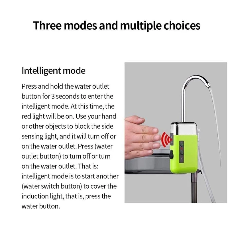 

LINNHUE Outdoor Fishing Oxygen Pump Water Absorber Accessories 3 Modes Portable Smart Durable Automatic Induction LED Lighting