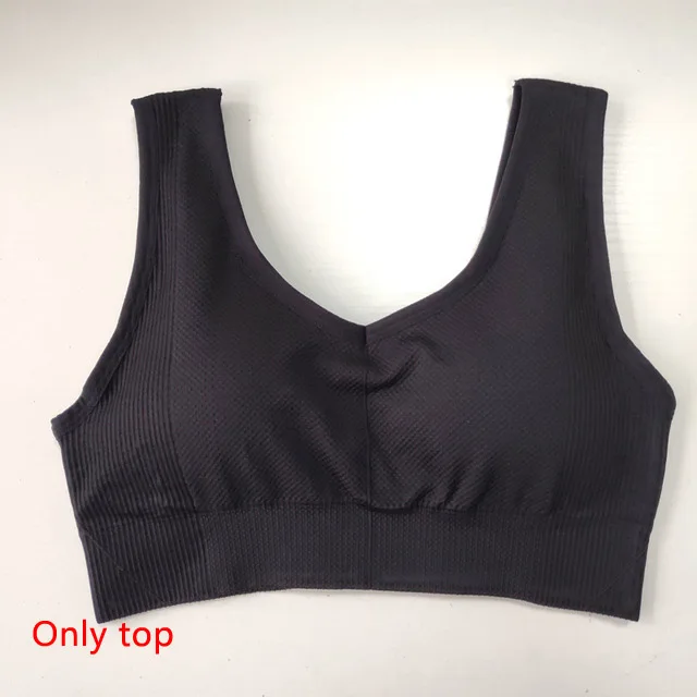 Black top Комплект из 2 предметов, бесшовный комплект для йоги, женская одежда для спортзала фитнеса, леггинсы с высокой талией, спортивный бюстгальтер, спортивная одежда для бега - Цвет: Black top