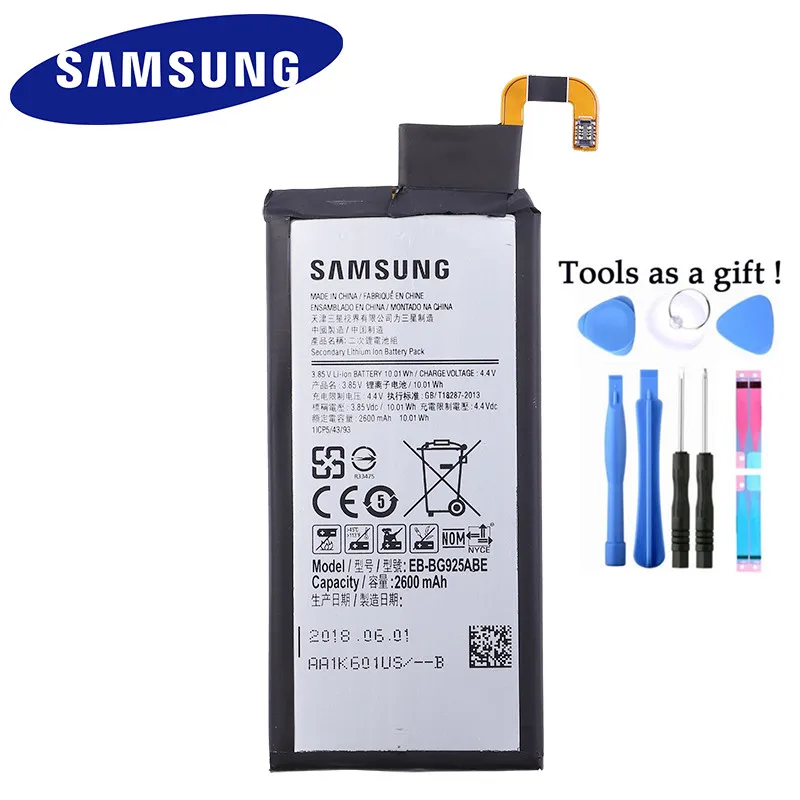 Оригинальная Аккумуляторная батарея SAMSUNG Samsung GALAXY S6 Edge G9250 EB-BG925ABA G925F G925L G925K G925S G925A