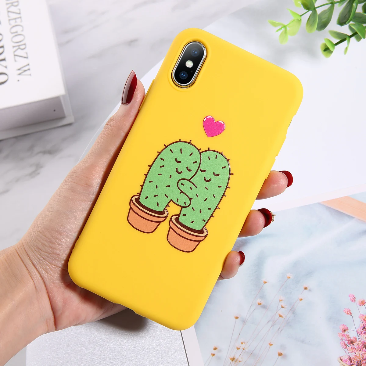 7708 Lovebay милый авокадо чехол для телефона в форме кактуса для iPhone 11 Pro XR X XS Max 7 8 6 6s Plus 5 5S SE волн Корона силиконовая Мягкая задняя крышка - Цвет: 7708