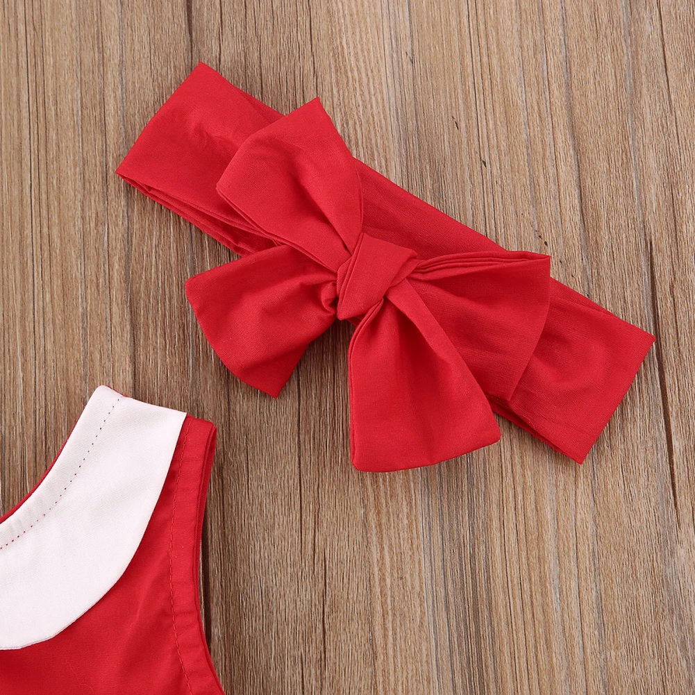 

My 1st Christmas Infant Baby Girl Clothes Sleeveless Tassel Romper Jumpsuit Headband Outfit Xmas Clothing Costume Santa Claus