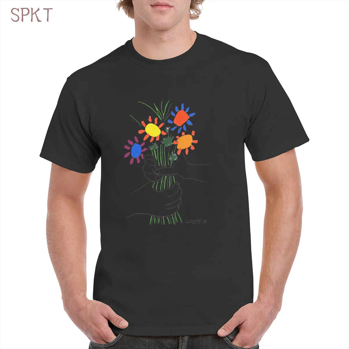 

Paintings Flowers Graphic Printed Casual t shirt Top Soft Oversized Cotton Tee Female/Man T-Shirt Aesthetics