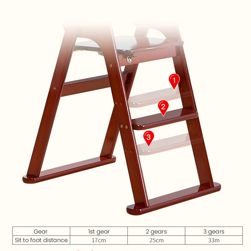 Baby Dining Chair Children Table Solid Wood Portable Multifunctional Foldable Family Outdoor Hotel Seat | Мать и ребенок