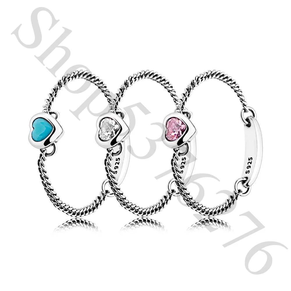 Подлинное 925 пробы Серебряное Оригинальное сердце кольцо Европы для женщин шарик