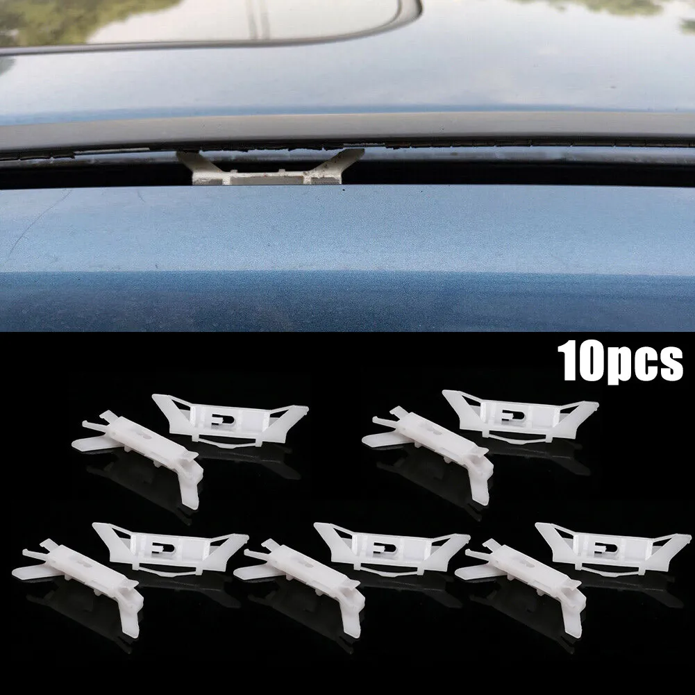 10pcs Car Roof Weather Strip Moulding Drip Rail Clips For Honda Civic 2003-2007 And Accord Running Water R16 White - купить по