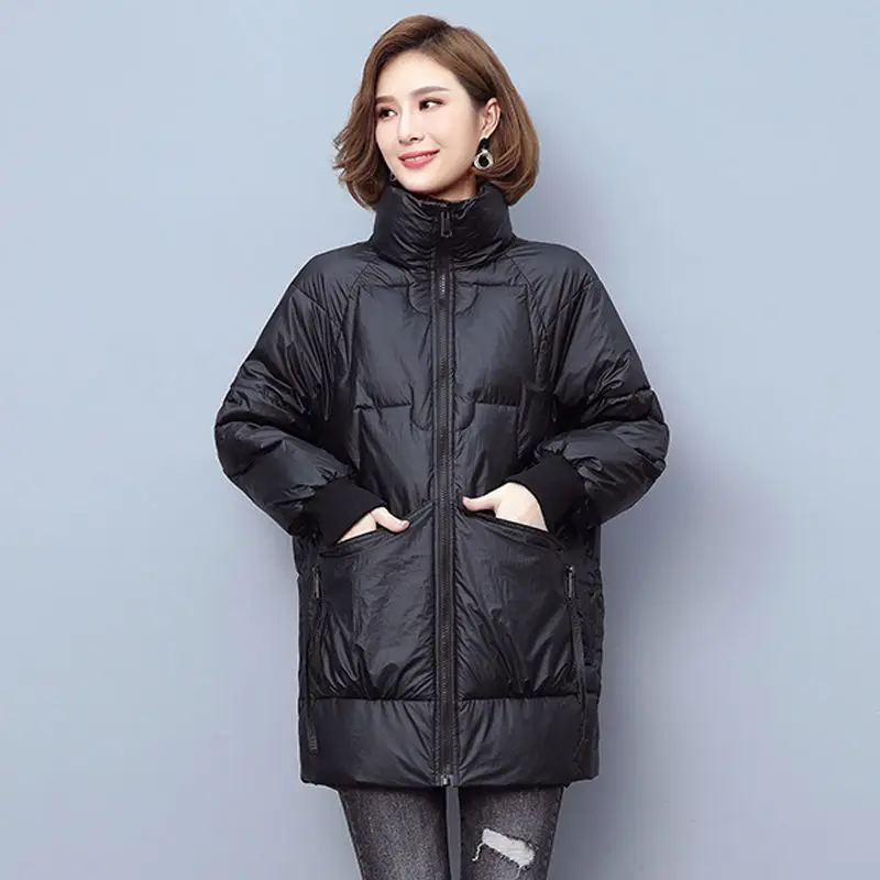 Female Mid-length Fashion Korean Loose Down cotton Jacket Women Down Cotton Jacket 2021 Winter New Padded Down Cotton Coat A532