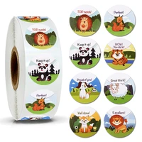 1 inch face stickers for kids 500pcsroll reward stickers wow you did it encourage labels cute animals motivational sticker