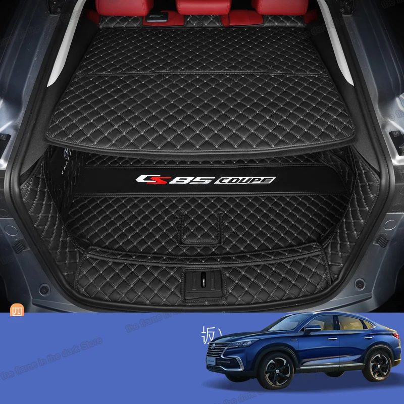 

for Changan Cs85 Coupe Leather Car Trunk Mat Cargo Liner 2018 2019 2020 2021 SUV Boot seat Accessories Cover 2022 auto styling