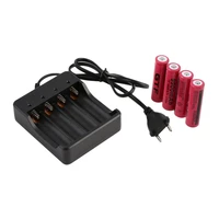 rechargeable battery gtf smart charger 4 parts 18650 3 7v 9900mah li ion ue