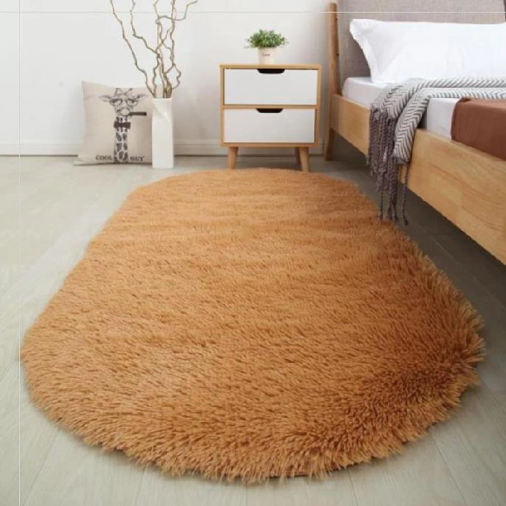 ruldgee ellipse oval thick carpet bedroom bedside bed blanket living room sofa tea table long wool mat cute alfombra floor mat free global shipping