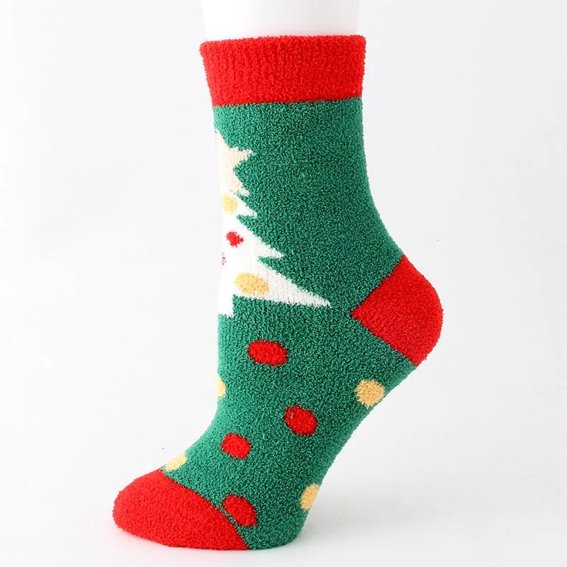 F Cotton Socks Cute Funny Women Sock Colorful Cartoon Kawaii Santa Elk Socks Christmas Gift For Girls Cute funny design#F - Цвет: F